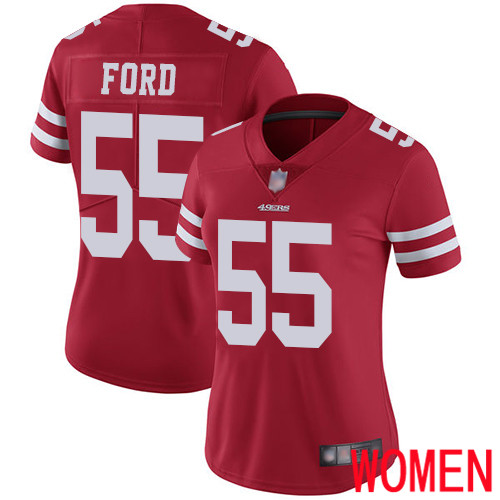San Francisco 49ers Limited Red Women Dee Ford Home NFL Jersey 55 Vapor Untouchable